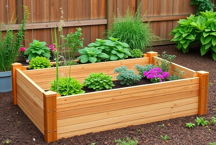 Greenes Fence 4 ft. x 8 ft. x 10.5 in. Cedar Raised Garden Bed