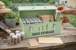 60 slot metal seed storage box