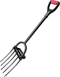 Ymachray Garden Fork Tiller & Cultivator, 5 Tine, 45 Inches