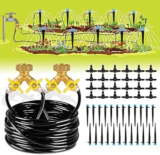 HIRALIY 100ft Drip Irrigation Kit Plant Watering System