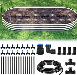 HIRALIY Medium Raised Bed Drip Irrigation Kit