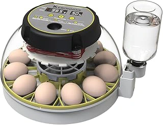 KEBONNIXS 12 Egg Incubator with Humidity Display, Egg Candler, Automatic Egg Turner