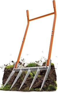 Heavy Duty 5-Tine Broadfork with Ergonomic U-Shaped Design