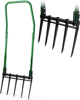 Senvert Heavy Duty 5-Tine Broadfork Garden Tool with Ergonomic U-Shaped Handle
