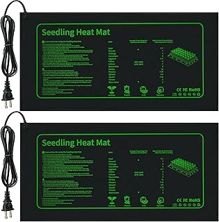 LOCONHA 10" x 20.75" Waterproof Seedling Heat Mat for Indoor Plant Germination