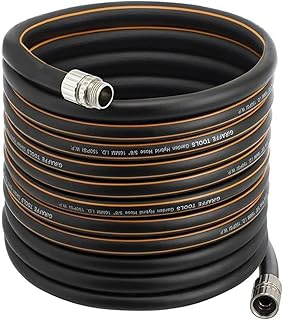 Giraffe Tools 75ft 5/8" Heavy Duty No-Kink Flexible Rubber Garden Hose