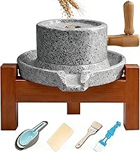 Handmade Stone Grain Mill with Red Oak Frame