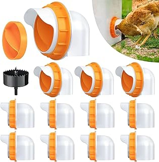 DSTANA 12-Port No Waste Automatic Chicken Feeder Kit