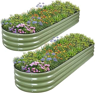 1MORE Galvanized Metal Raised Garden Bed