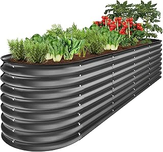 Best Choice Products Oval Metal Raised Garden Bed
