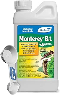 Monterey BT Bacillus Thuringiensis for Organic Worm and Caterpillar Control, 16 oz
