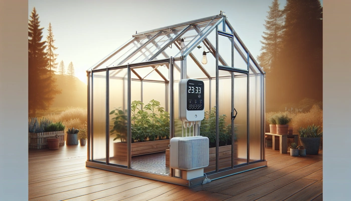 6x7.5FT Walk-in Polycarbonate Greenhouse with Electronic Thermometers