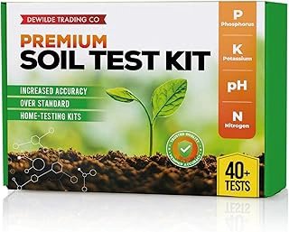 Premium Soil Test Kit: 40 Tests for Ammonia Nitrogen, pH, Phosphorus, and Potassium