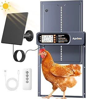 Automatic Solar Chicken Coop Door with Timer, Light Sensor, Remote Control