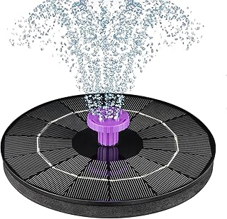 3.5W Solar Bird Bath Fountain Pump with 8-in-1 Nozzles and 4 Fixed Pipes
