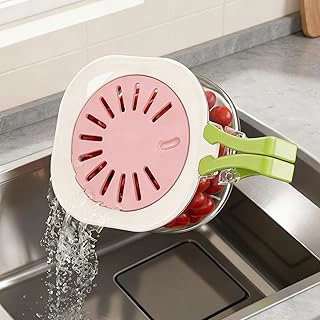 Fridge Organizer Colander Strainer Storage Container with Switchable Lid