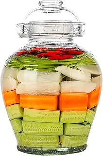 Vencer Traditional Glass Fermenting Jar 5 Liter with Lid, VHF-002
