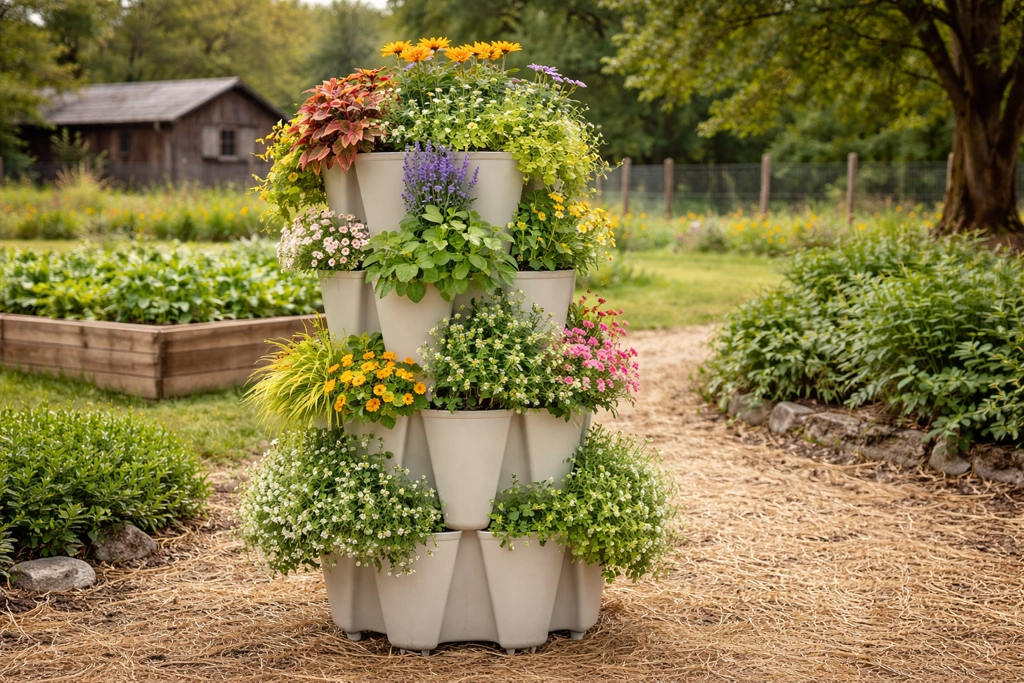 GreenStalk 5 Tier Vertical Garden Planter with Patented Internal Watering System