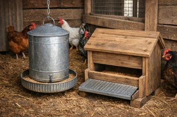Comparing two popular feeder styles that help keep wild birds and pests out of your chicken feed.