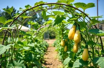 Turn a livestock panel into a sturdy vertical garden structure that saves space and keeps squash off the ground.