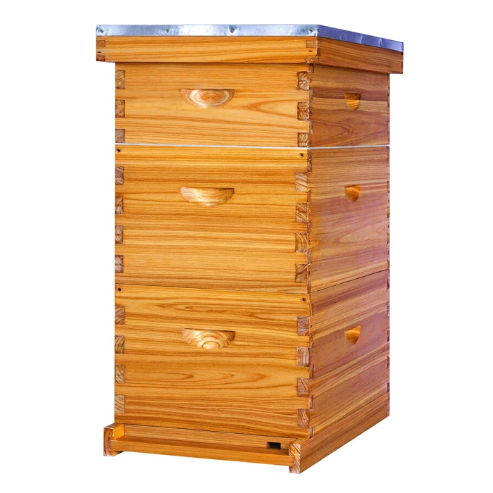 Honey Lake 8-Frame Langstroth Beeswax-Coated Beehive Starter Kit