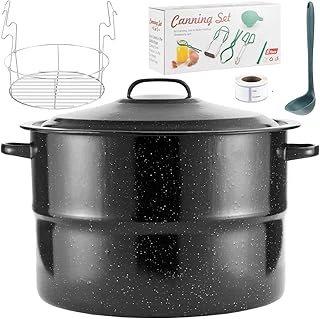 JY COOKMENT 21.5 Quart Water Bath Canning Pot with Rack and Lid
