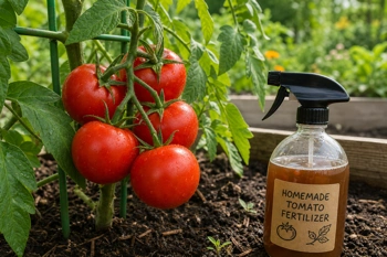 Mix a simple liquid calcium fertilizer at home to prevent blossom end rot and keep your tomato plants producing.