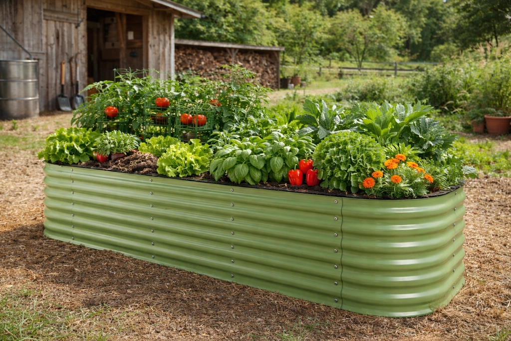 Vego Garden 17" Tall 9-In-1 Modular Metal Raised Garden Bed