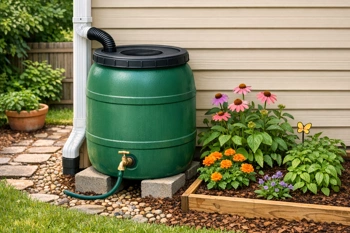 Collect free water from your roof to keep your garden thriving.