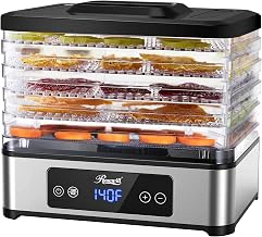 Rosewill Compact Food Dehydrator, 5 Trays with Timer and Temperature Control, 400W