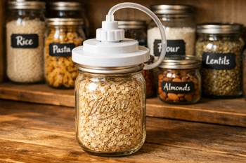 Keep flour, beans, and rice fresh longer with these tested jar sealer attachments.