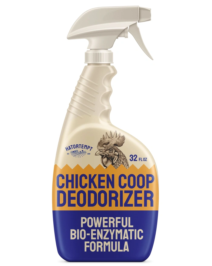 Hatortempt Chicken Coop Deodorizer & Cleaner Spray, 32 Oz Unscented, Ammonia Control