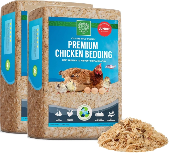 Small Pet Select Pine Shavings Chicken Bedding, 2 Pack (282L Total)