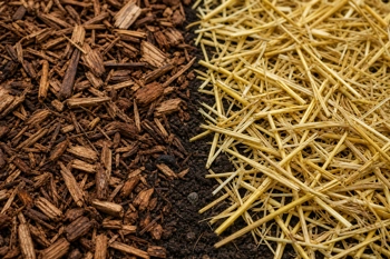 Compare wood chip and straw mulch for moisture retention, soil nitrogen impact, and practical homestead use.